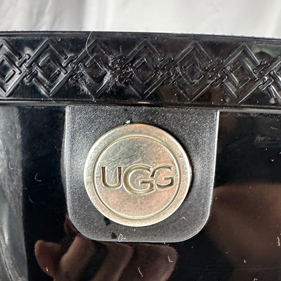 Black UGG Rain Boots with Sheep’s Fur Lining - Picture 6 of 7